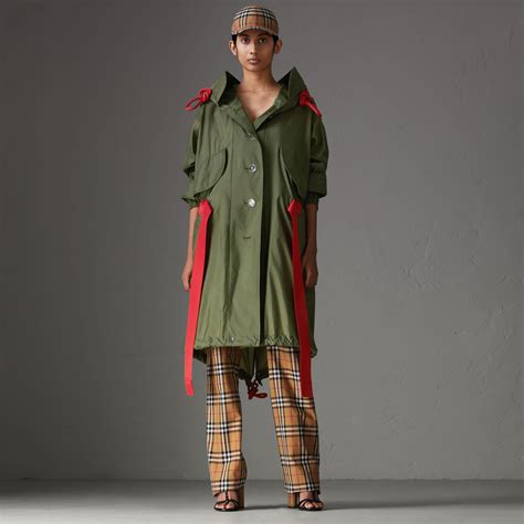 Burberry + Tape Detail Showerproof Hooded Parka